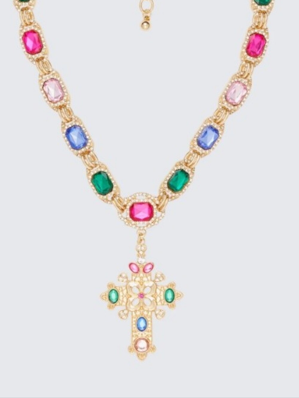 Finesse Aislyn Gold Multi Gem Necklace/New / MSRP $28
